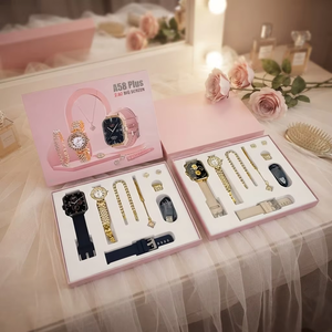 Meilleur coffret cadeau de montre connectée pour femme, homme, femme - Montre connectée A58 Plus - Super ensemble pour femme - Montre à quartz - Product Image 5
