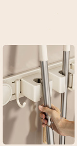 Support mural à ventouse pour serpillière, serviettes de salle de bain et <span class=keywords><strong>balais</strong></span>, sans perçage, <span class=keywords><strong>crochet</strong></span> en plastique – Nouveauté - Product Image 3
