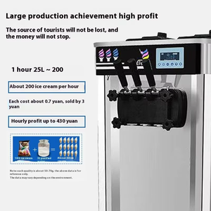 Thương mại tự động mềm phục vụ các nhà sản xuất kem chất lượng cao hơn cho kinh doanh Snack kiốt 220V Điều kiện Mới - Product Image 3