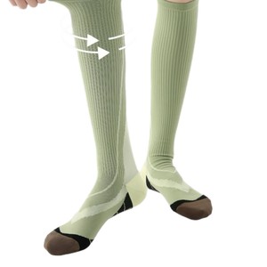 Professional Sports <b>Compression</b> <b>Socks</b> For <b>Women</b> Yoga Fitness Breathable Sweat Wicking Color Blocking Design W2591 - Product Image 2