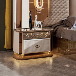<span class=keywords><strong>Coiffeuse</strong></span> <span class=keywords><strong>de</strong></span> luxe moderne en bois avec miroir LED et <span class=keywords><strong>chaise</strong></span> pour chambre à coucher - Product Image 5