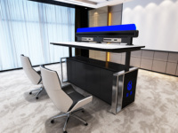 Console de luxe haut de gamme personnalisée en usine avec bureau de travail à hauteur réglable