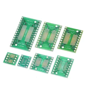 7pcs=7value* PCB Board Kit SMD Turn To DIP SOP MSOP SSOP TSSOP SOT23 8 10 14 16 20 24 28 SMT To DIP