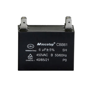 Condensador de ventilador CBB61 RUN de 4 hilos, 0.5uf-30uf, de montaje pasante - Product Image 1