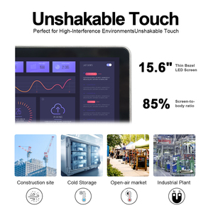 15.6 inch lft Led Cảm ứng màn hình Màn hình với kim loại đứng cho doanh nghiệp nhỏ nhà hàng văn phòng hoặc tiền mặt đăng ký POS - Product Image 4