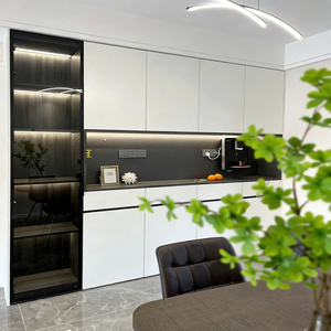 <span class=keywords><strong>Buffet</strong></span> minimaliste italien fin en bois grainé, armoire écologique pour la maison - Product Image 1