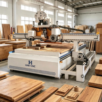 Centre d'usinage CNC pour le travail du bois, machine à trois axes pour la sculpture 3D en mousse et la production de gravures sur pieds de meubles en bois massif