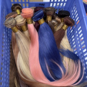 Extensions de cheveux humains colorés de qualité supérieure 2026, grand stock, double trame, couleur rose gingembre blond - Product Image 3