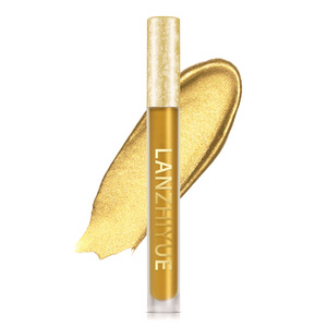 Sombra de Ojos Líquida Dorada y Brillo Labial - Barras de Sombra de Ojos con Brillo Perlado, Alta Pigmentación, Acabado Metálico para Ojos y Labios - Product Image 1