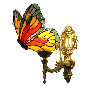 <span class=keywords><strong>Lampe</strong></span> d'appoint en verre teinté de style <span class=keywords><strong>Tiffany</strong></span> Jiyuanlux, base en résine, veilleuse, décoration d'intérieur en verre teinté, <span class=keywords><strong>lampe</strong></span> <span class=keywords><strong>papillon</strong></span> - Product Image 1