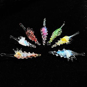 Imported Material Pure Handmade Glass Conch Pendant Glass Imitation Conch Ornament Diy Vintage Craft Gift As <b>Present</b> - Product Image 1