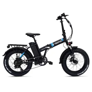 Venta al por mayor bicicleta adultos trinity-Bicicleta eléctrica plegable de 20 pulgadas con pantalla LCD de 7 velocidades para adultos, e-bike con neumático ancho, iFat-01A