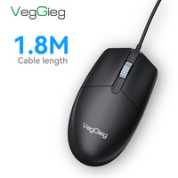 Souris de jeu optique filaire USB VegGieg promotionnelle personnalisée de haute qualité, ergonomique, type C, 3 boutons