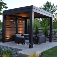 Auvents d'extérieur de luxe Auvents solaires Patio Terrasse Auvent Gazebo électrique étanche Persienne bioclimatique Pergola en aluminium