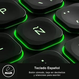 Clavier sans fil Bluetooth rétroéclairé personnalisé multi-appareils pour tablette russe espagnole, clavier rétroéclairé pour tablette iPad, smartphone - Product Image 4