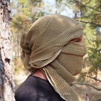 Écharpe tactique légère en maille camouflage et voile de sniper – Accessoire de chasse en polyester anti-poussière pour le sport et la randonnée