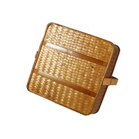 Panier multifonction en bambou et rotin tressé de style chinois, fait main et écologique, pour le rangement de collations et d'aliments, plateau et ensemble à thé