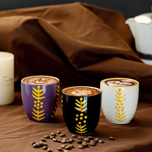 Tazza da Caffè e Tè in Ceramica Dipinta a Mano Stile Medio Orientale - Nuovo Regalo Aziendale 230ml Tazza da Caffè Arabo - Product Image 2