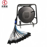 Enrouleur de câble audio portable 8 \ 16 \ 24 \ 32 canaux multiconducteurs XLR tambour de bobine de câble audio 20m 30m 50m