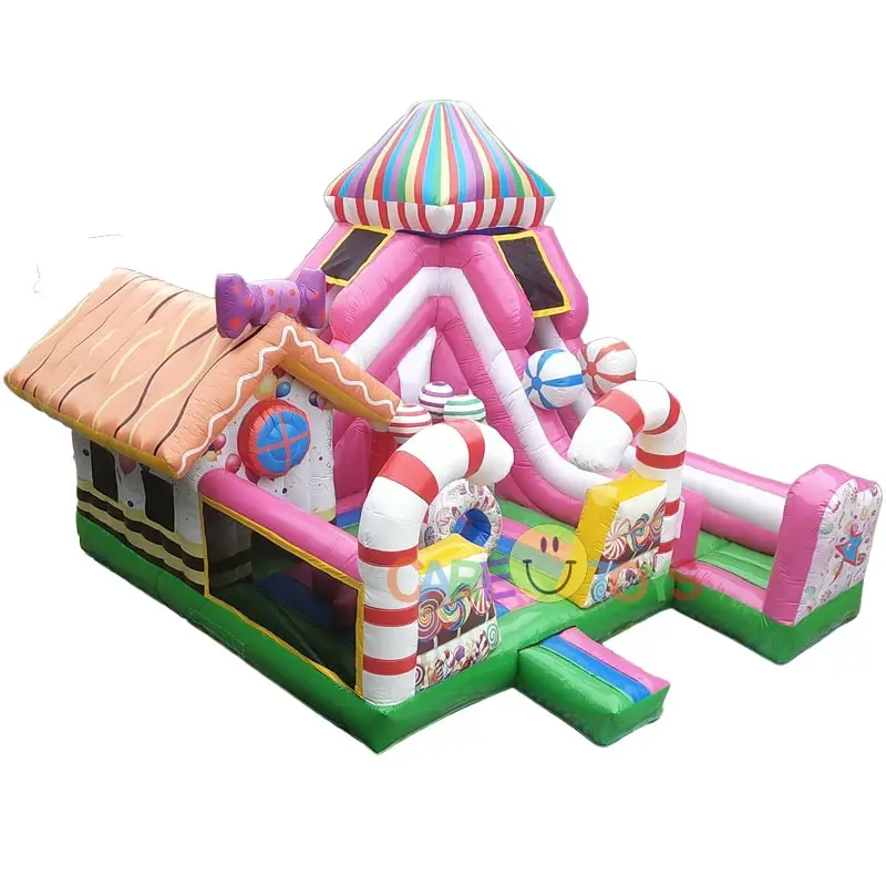 Château gonflable de noël monde de bonbons maison de bonbons gonflable saut cstle air sautoir moonwalk gonflable maison de rebond