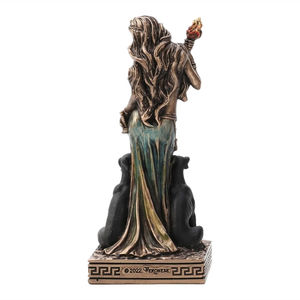 รูปปั้นขนาดเล็ก เวีวิสต้า เฮคาเต้ เทพีแห่งเวทมนตร์กรีก ทำจากทองสัมฤทธิ์หล่อเย็นและเรซิ่น - Product Image 3