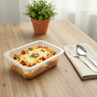 Boîtes en plastique personnalisables, jetables, sans BPA, pour bento, nouilles de riz, repas rapides, recyclables, de qualité alimentaire, pour l'emballage alimentaire