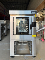 Nouveau four rotatif à air chaud à gaz en acier inoxydable à 5 plateaux pour la cuisson du pain, des biscuits, des pâtisseries et les applications de mouture de farine