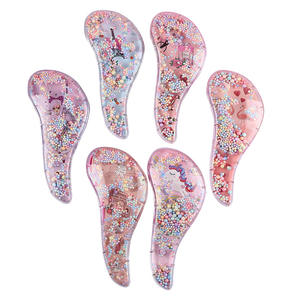 Gran oferta, cepillo de pelo para desenredar con dibujos animados, peine de masaje portátil, cepillo de pelo rizado húmedo y seco para niñas - Product Image 4