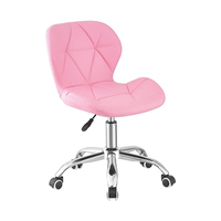 Chaise de bar rembourrée capitonnée avec roulettes, en similicuir imperméable, réglable en hauteur hydrauliquement, pivotante, pour salon et usage commercial