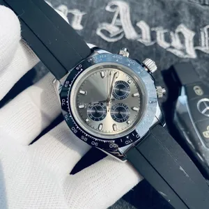 Orologio sportivo da uomo Color argento OEM in acciaio inossidabile 6 lancette orologio militare quadrante grigio oro quadrante piccolo orologio da fabbrica Noob per uomo