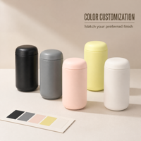 Thermos isotherme à double paroi en acier inoxydable personnalisé de 400 ml en forme de capsule, bouteille d'eau de voyage avec filtre