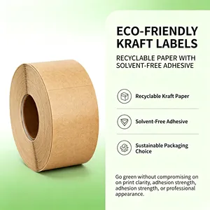 Etiquetas Autoadhesivas de Papel Kraft Personalizadas, Rectangulares, Reciclables, para Marcar Envases de Frascos - Product Image 3