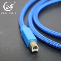Kabel USB Retraktil YIVO XSSH DAC Grosir DIY OEM HIFI High End Micro 2.0 Tipe A ke B Pengisian Cepat Ekstensi Data Kabel USB