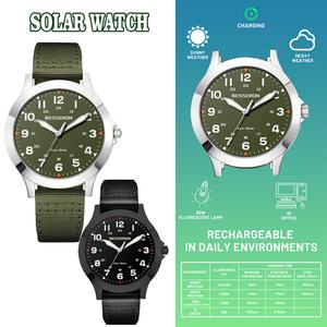 Montre de plongée solaire de luxe écologique de marque supérieure pour hommes, montre-bracelet étanche lumineuse, logo personnalisé, fabricants de montres pour hommes - Product Image 4