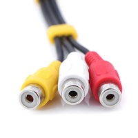 Câble adaptateur jack stéréo 3,5 mm vers 3 RCA femelle, câble audio RCA pour haute performance