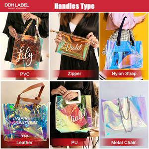 Bolso De Mano De Pvc Con Logotipo Para Mujer, Bolsa Holográfica De Hombro Transparente, Bolso De Mano Irid Compra - Product Image 3