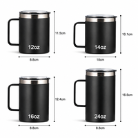 Termo de Acero Inoxidable con Logotipo Personalizado, Taza de Café con Tapa Deslizante para Regalo, Camping, Senderismo al Aire Libre