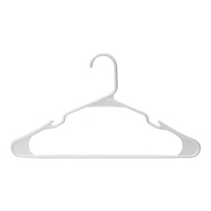 OEM ODM Kundenspezifisches LOGO Weiße Kunststoff-Kleiderbügel Hersteller Anzug-Mantel Kunststoff-Hosenbügel - Product Image 1