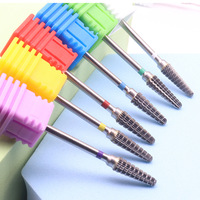 Nouvelles fraises à ongles en diamant à tête plate en acier tungstène argenté pour manucure - Outils durables pour salon de nail art, diamètre de tige 2,35 mm, usage domestique