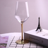 Gobelet à vin rouge en option, trois Styles, personnalisé, tige en or, verres à vin rouge, décoration Unique et fantaisie