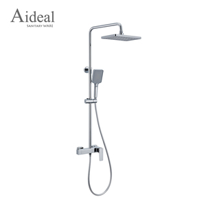 Mitigeur de douche en laiton de style carré de base à bon prix avec grande douche supérieure et douchette de <span class=keywords><strong>massage</strong></span> - Product Image 2
