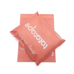 Biodegradable express mailing shipping bag eco-friendly pink thickened waterproof logistics plastic packing bag printed logo