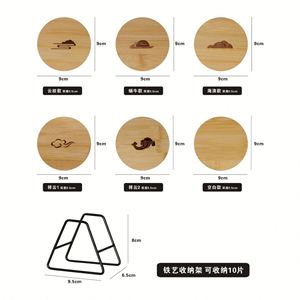 Plateau rond en bambou pour plantes succulentes, plateau Pentabamboo, commande DIY, expédié dans un emballage postal - Product Image 5