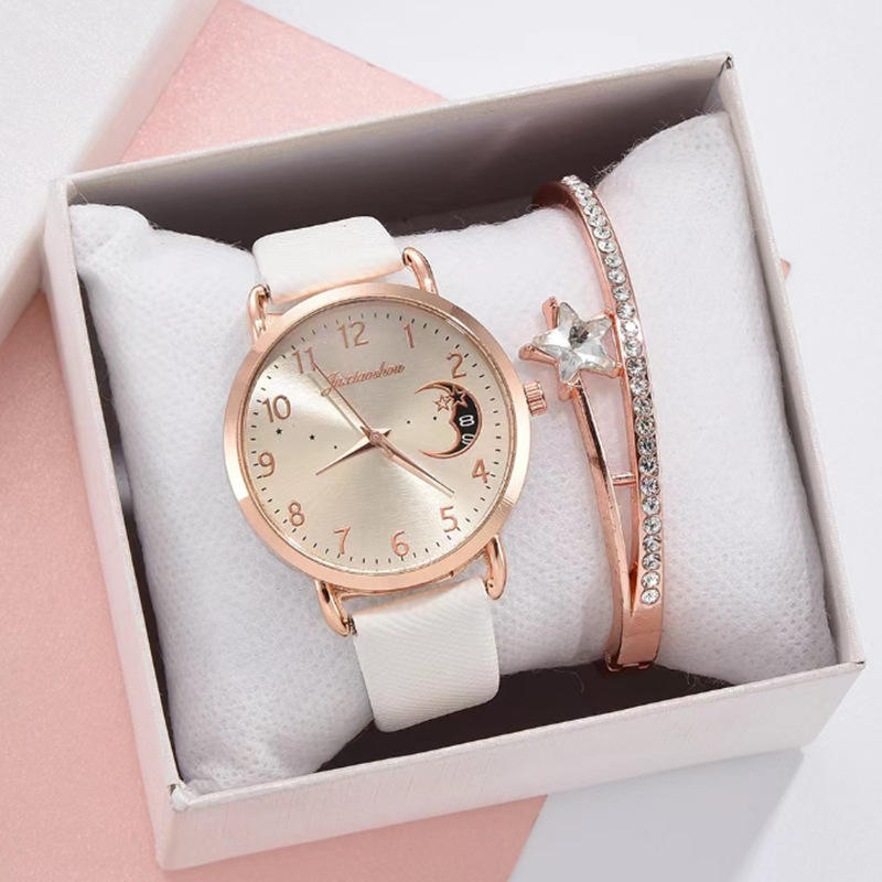 Wholesale Women Luxury Quartz Watch with Jewelry Set Custom Logo - Main Image