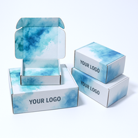Boîtes d'emballage de courrier d'expédition bleu Offre Spéciale boîtes de papier d'expédition de marque boîte d'expédition de logo personnalisé pour vêtements