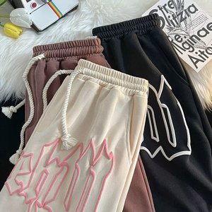 Pantalones Cortos Deportivos Personalizados para <span class=keywords><strong>Hombre</strong></span>, 100% Algodón, Felpa Francesa, Estilo Holgado con Letras Bordadas, <span class=keywords><strong>de</strong></span> Alta Calidad - Product Image 1