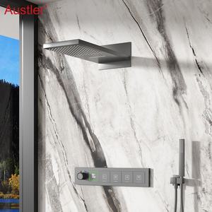 Robinet <span class=keywords><strong>de</strong></span> <span class=keywords><strong>douche</strong></span> thermostatique avec écran numérique LED moderne en laiton Ensemble <span class=keywords><strong>de</strong></span> <span class=keywords><strong>douche</strong></span> mural à 4 fonctions pour salle <span class=keywords><strong>de</strong></span> bain - Product Image 6