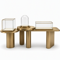 Vitrine de présentation de bijoux en verre ronde personnalisée pour les acheteurs en gros, les bijouteries et les projets d'aménagement intérieur