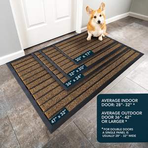 <b>Door</b> <b>Mat</b> 30x17 Inches Rectangular Non Slip Outdoor <b>Indoor</b> Entrance Welcome <b>Mat</b> Logo Aluminum Alloy Dirt Trapping Low Profile - Product Image 4
