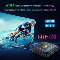 TV Box Android 13 con Luz RGB, Modelo 2025, HK1 Rbox K8, 2G/4G RAM, 16G/32G/64G/128G ROM, WiFi Dual, 4K, Chip RK3528, WiFi 6